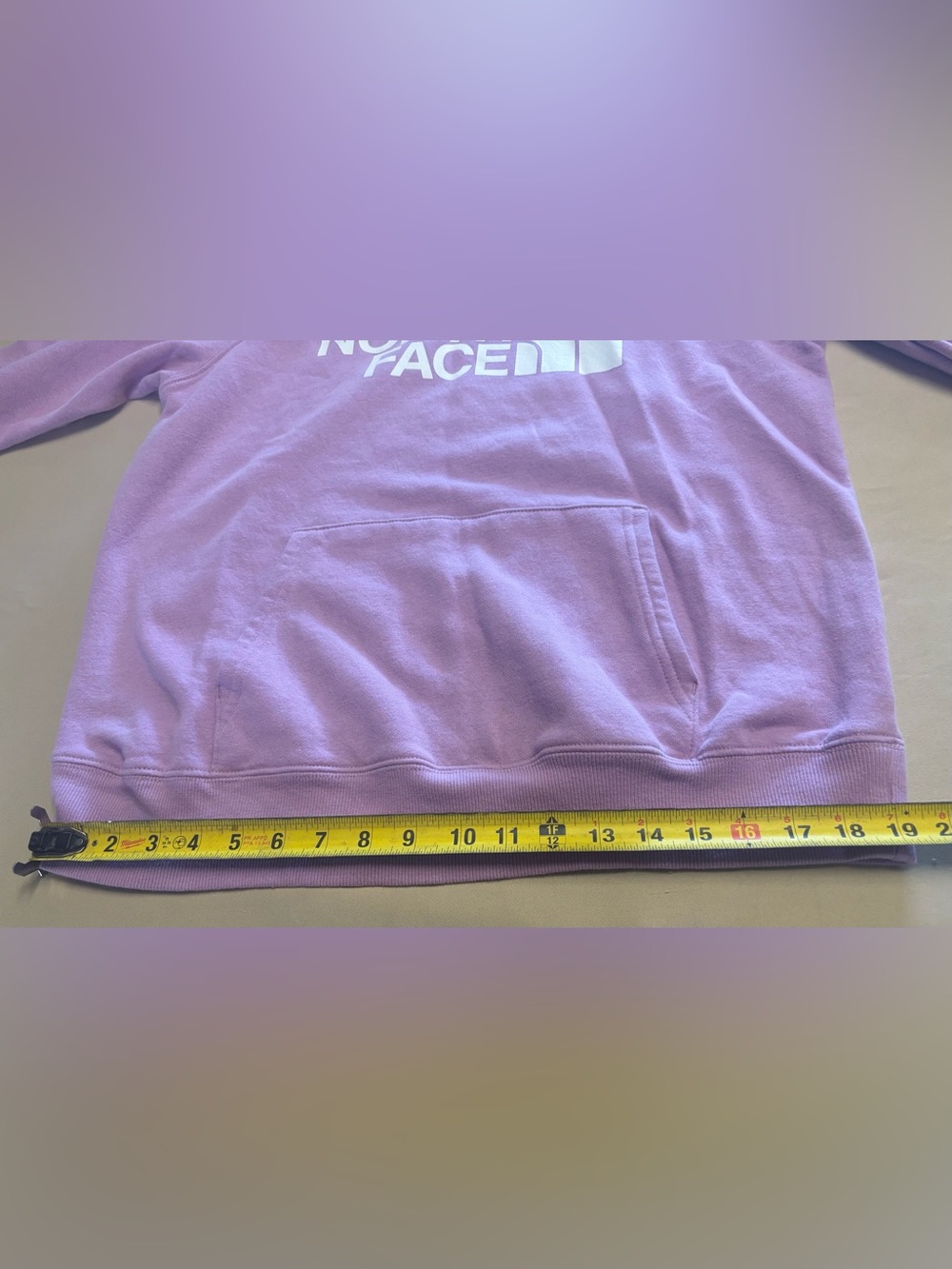 The North Face Womens Half Dome Pullover Hoodie Sweatshirt Big Logo Mauve Large - Picture 8 of 15